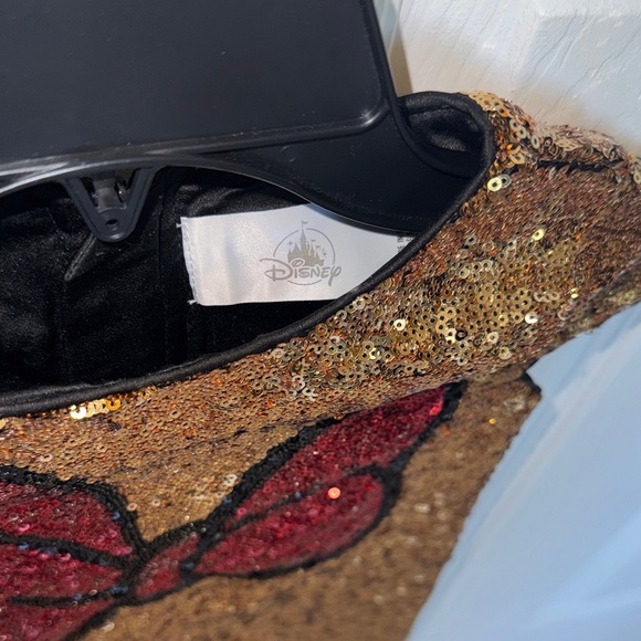 Disney Sparkling Gold Dress with Red Sequin Bow - Picture 2 of 12